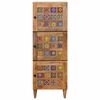 vidaXL Highboard med d&oslash;r Naturfarvet 40 x 33 x 110 cm Massivt mangotr&aelig;