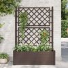 vidaXL plantekasse med espalier 100x43x142 cm PP mokkafarvet