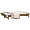 vidaXL daybed med udtræk 2x(100x200) cm massivt fyrretræ gyldenbrun