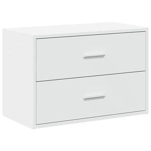 vidaXL skab med 2 skuffer 60x31x40 cm konstrueret tr&aelig; hvid