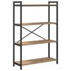vidaXL Bogreol 80 x 30 x 120 cm Konstrueret tr&aelig; Artisan Egetr&aelig;
