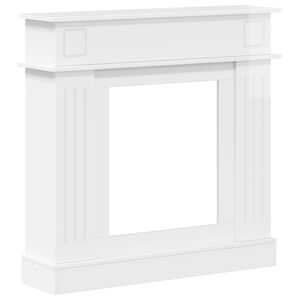 vidaXL Pejseramme Hvid h&oslash;jglans 102 x 26 x 100 cm Konstrueret tr&aelig;