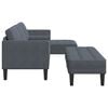 vidaXL Sofa Sæt 2 pcs Mørkegrå 173 x 131 x 67 cm Fløjl