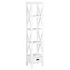 vidaXL bogreol med 1 skuffe 40x30x170 cm MDF hvid