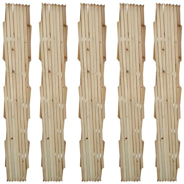 vidaXL espalierhegn 5 stk. massivt træ 180 x 90 cm
