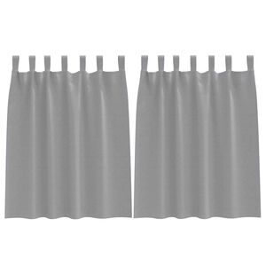 vidaXL M&oslash;rkl&aelig;gningsgardiner med ringe 2 pcs Lysegr&aring; 140 x 140 cm