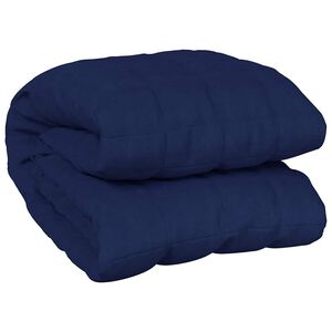 vidaXL tyngdet&aelig;ppe 150x200 cm 11 kg stof bl&aring;