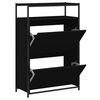 vidaXL skoreol 75x34x112 cm konstrueret tr&aelig; sort