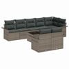 vidaXL Havesofa S&aelig;t 9 stk. Gr&aring; polyrattan