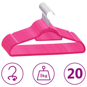 vidaXL b&oslash;jler 20 stk. skridsikre fl&oslash;jl pink