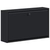vidaXL V&aelig;gmonteret Skoskab BREDA 71 x 17 x 43 cm Konstrueret tr&aelig; Sort