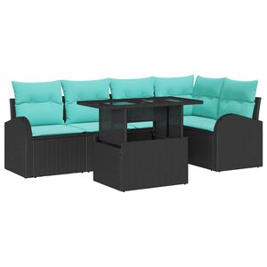 vidaXL Havesofa S&aelig;t 6 stk. 5-Antal s&aelig;der Sort Poly rattan