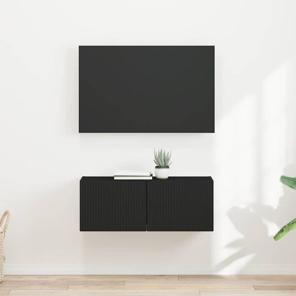 vidaXL TV v&aelig;gskab 2 pcs Sort 60 x 31 x 29.5 cm Konstrueret tr&aelig;