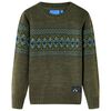 vidaXL Sweater til b&oslash;rn str. 92 strikket kakifarvet
