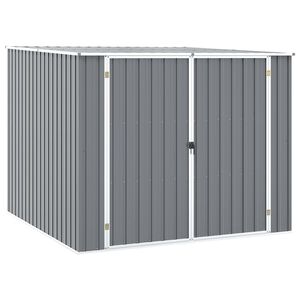 vidaXL haveskur 195x198x159 cm galvaniseret st&aring;l gr&aring;