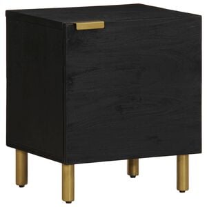vidaXL sengebord 40x33x46 cm massivt mangotr&aelig; sort