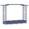vidaXL H&aelig;vet Bed med Trellis og Tag Gr&aring; 207 x 40 x 126 cm PP