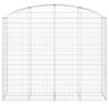 vidaXL buet gabionkurv 200x50x160/180 cm galvaniseret jern