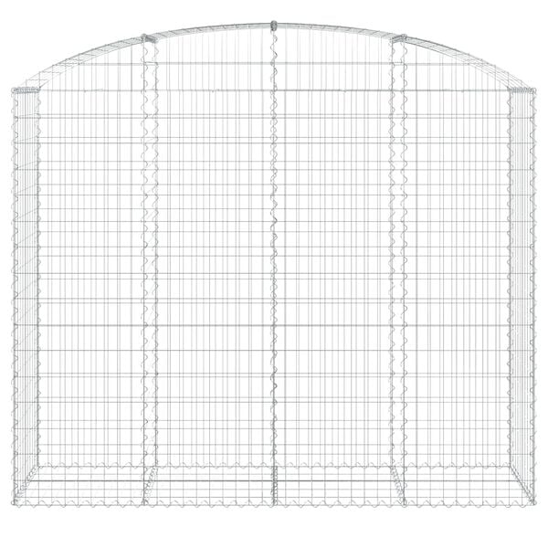 vidaXL buet gabionkurv 200x50x160/180 cm galvaniseret jern