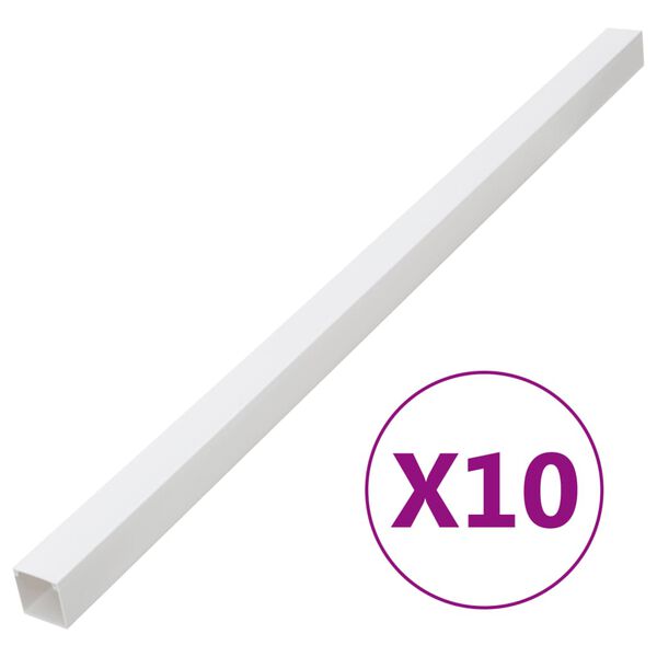 vidaXL kabelkanaler 33x33 mm 10 m PVC
