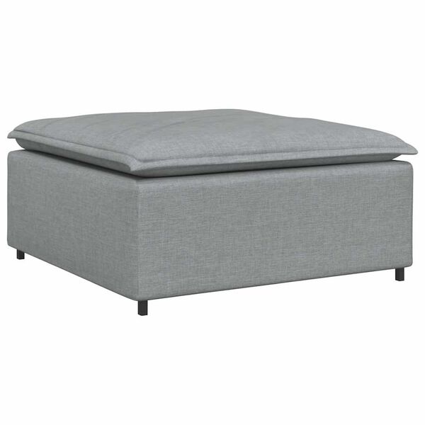 vidaXL modulær sofa fodskammel lysegrå 100x100x48 cm