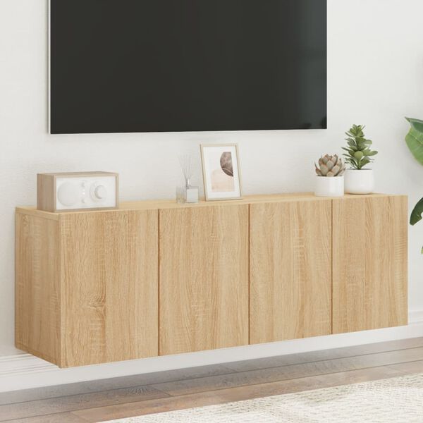 vidaXL v&aelig;gh&aelig;ngte tv-borde 2 stk. 60x30x41 cm sonoma-eg