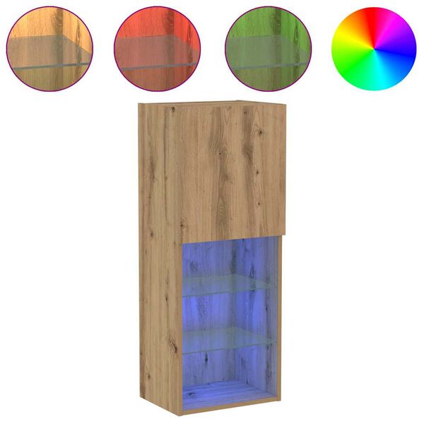 vidaXL TV-møbelsæt Artisan Egetræ 40,5 x 30 x 102 cm Konstrueret træ