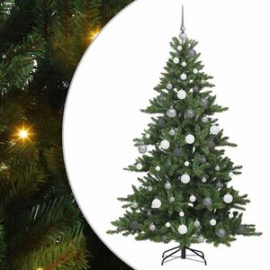 vidaXL Kunstigt Hinged Juletr&aelig; med 300 LED'er Gr&oslash;n 180 cm PVC og St&aring;l