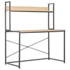 vidaXL computerbord 120 x 60 x 138 cm sort og egetr&aelig;sfarve