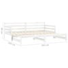 vidaXL daybed med udtr&aelig;k 2x(90x200) cm massivt fyrretr&aelig; hvid