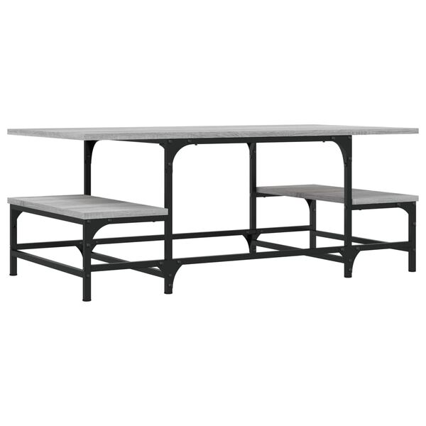 vidaXL sofabord 100x50,5x40 cm konstrueret tr&aelig; gr&aring; sonoma-eg