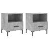 vidaXL sengeborde 2 stk. 40x35x47,5 cm konstrueret tr&aelig; betongr&aring;