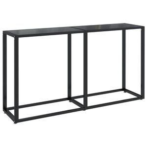 vidaXL konsolbord 140x35x75,5 cm h&aelig;rdet glas sort