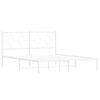 vidaXL sengeramme med sengegavl 160x200 cm metal hvid