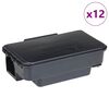 vidaXL musef&aelig;lder 12 stk. 22x12,5x7,5 cm sort