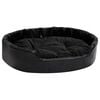 vidaXL hundekurv 90x79x20 cm plys og kunstl&aelig;der sort