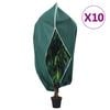 vidaXL plantebeskyttelse med lynl&aring;s 10 stk. 70 g/m&sup2; 1x1,55 m