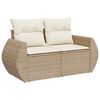 vidaXL Havesofa Sæt 10 pcs Beige polyrattan
