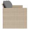 vidaXL 3-personers havesofa med hynder polyrattan beige