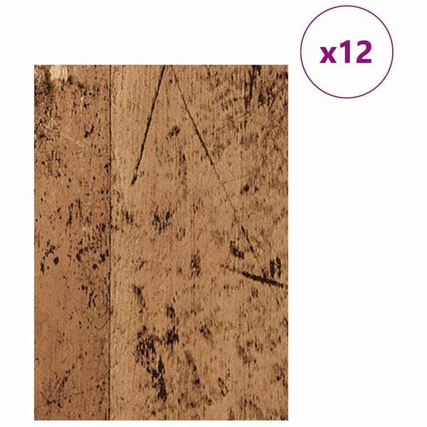 vidaXL Dekor Panels 12 pcs Gammelt træ 30 x 42 x 0.27 cm