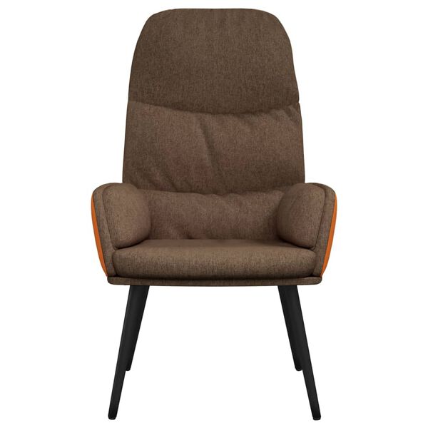 vidaXL l&aelig;nestol stof brun