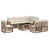 vidaXL Havesofa S&aelig;t 9 stk. Beige og cremehvid polyrattan