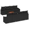 vidaXL Havesofa S&aelig;t 9 stk. Sort polyrattan