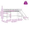 vidaXL Kids'loftseng med rutsjebane Hvid og Antracit 100 x 200 cm