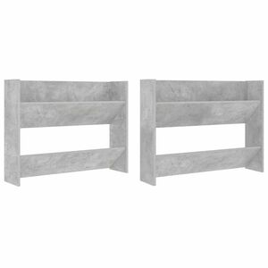 vidaXL v&aelig;gh&aelig;ngte skoskabe 2 stk. 80x18x60 cm sp&aring;nplade betongr&aring;