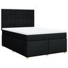 vidaXL kontinentalseng med madras 140x190 cm stof sort