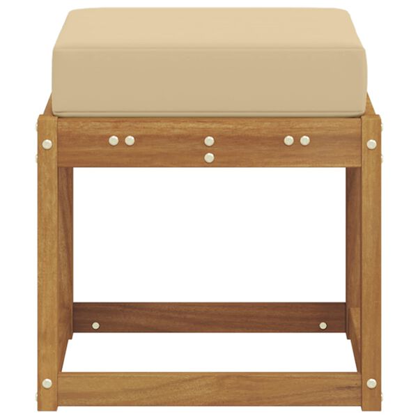 vidaXL Udend&oslash;rs Skammel B&aelig;nk Massivt Akacietr&aelig; Naturfarvet