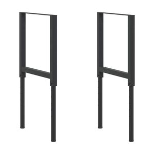 vidaXL stel til arbejdsb&aelig;nk 2 stk. 55x(69-95,5) cm metal sort