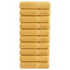 vidaXL Premium h&aring;ndkl&aelig;der SOLUND 10 stk. guld 50x100 cm 600 gsm