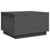 vidaXL sofabord 60x50x35 cm massivt fyrretræ grå